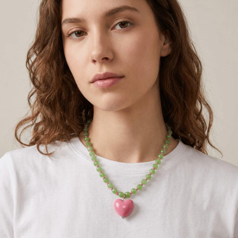 Clavicle Chain Beaded Pendant Choker Aesthetic Y2K Necklace Delicate Heart Necklace Women Girls