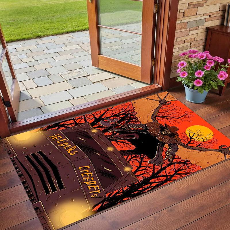 Crystal Velvet Rug Soft Non Slip Indoor Floor Mat Home DecorJeepers Creepers The Creeper