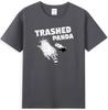 Trashed Panda Funny Drunk Lets Get Trashed Raccoon Meme Unisexs Tshirt
