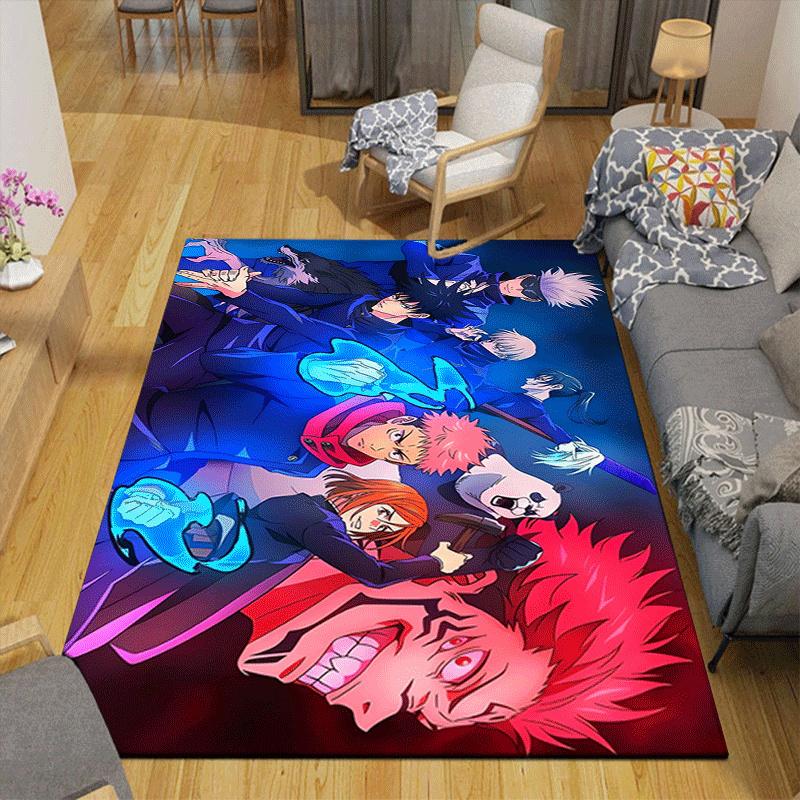 1pc Jujutsu Kaisen Pattern Area Rug, Anti Slip Non Shedding Stain Resistant Carpet