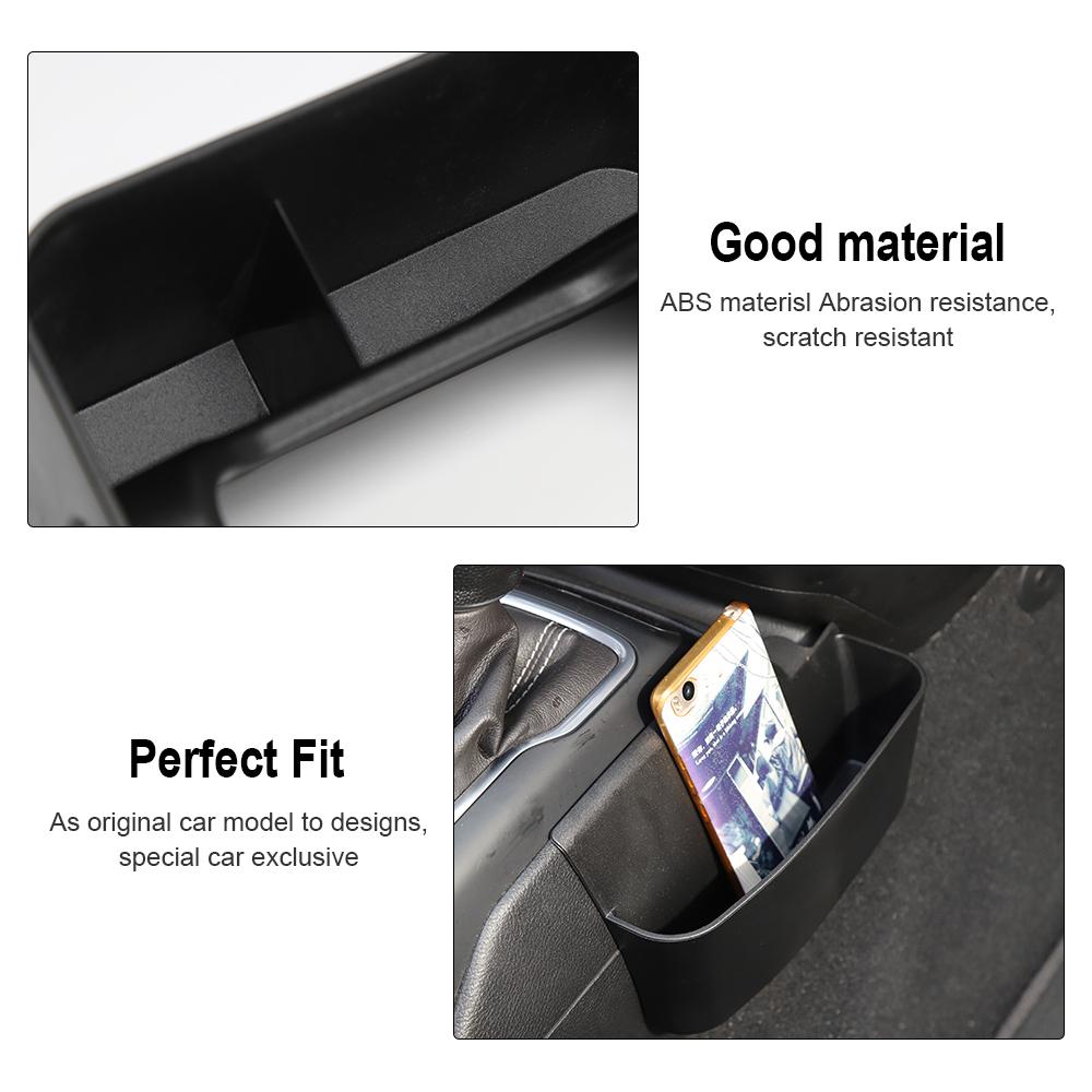 Bilväxelkonsol Sidoförvaringslåda Organiseringsbricka för 2018-2023 Jeep Wrangler JL JLU Interiörtillbehör, 2st Svart