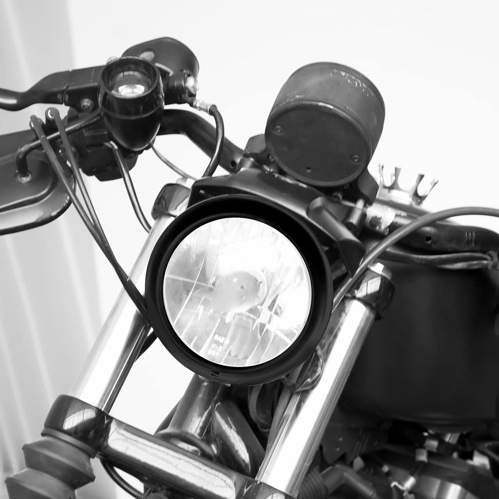 HDBUBALUS Headlight Trim Ring Head Lamp Decorate Ring Fit for Harley Softail Street Bob 2018-2024 1 Pc (Black)
