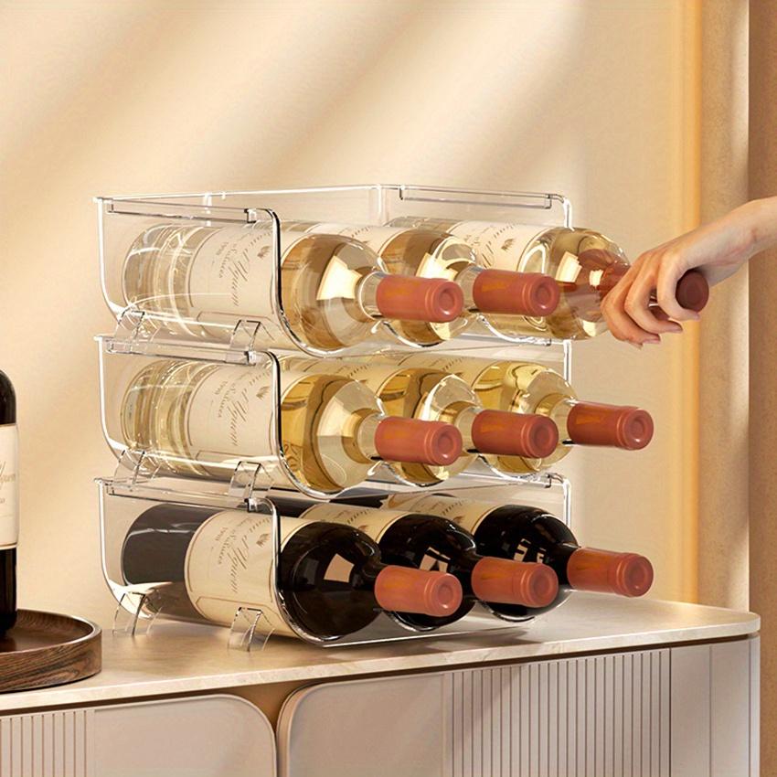 Suitable for Cabinets, Water Bottle Holder,Stackable Cup Holder, Kitchen Storage Organization and Storage, Plastic Refrigerator