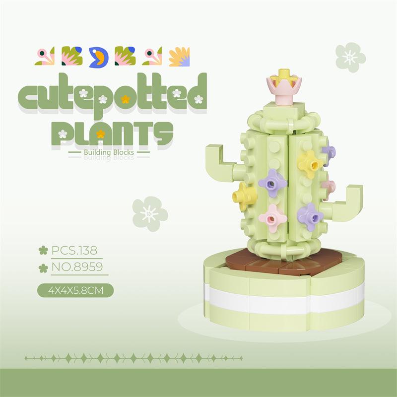 Bionic Eternal Flower Building Blocks: Sunflower and Rose Assembly Toy for Children