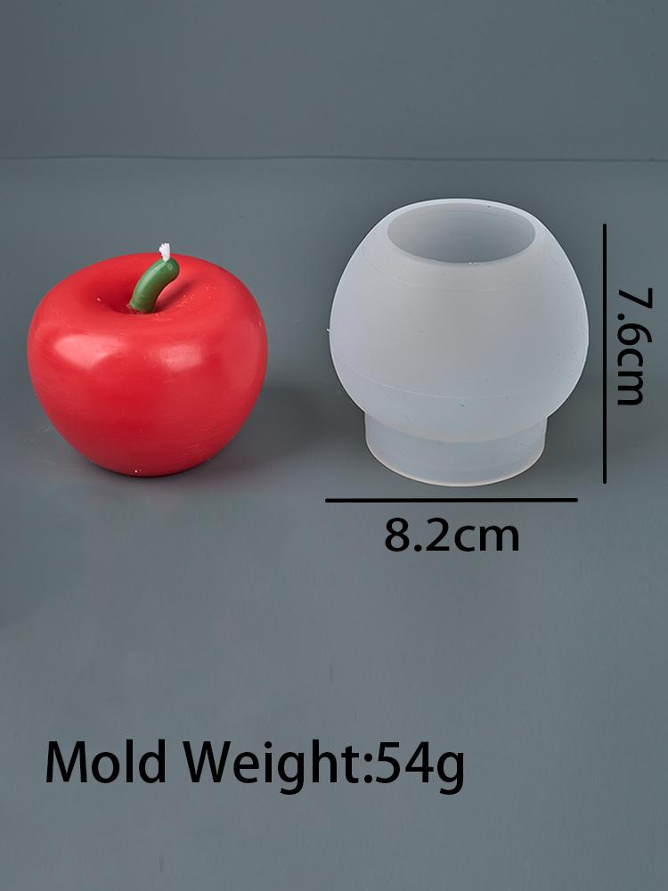 3D Fruit Shape Scented Candle Silicone Mold DIY Handmade Pomegranate Apple Banana Pear Lemon Peach Making Resin Mold Craft Gifts