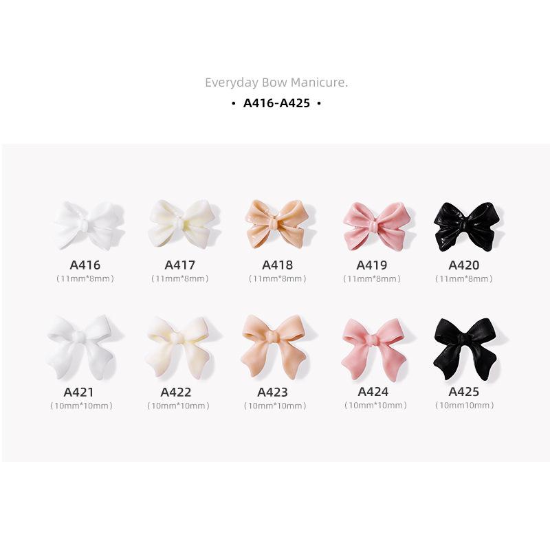 Resin 3D Japanese Cute Ribbon Bow Nail Accessories