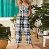 Women's Jumpsuit Halloween Print Casual Loose Vintage Shoulder Strap Cotton Linen