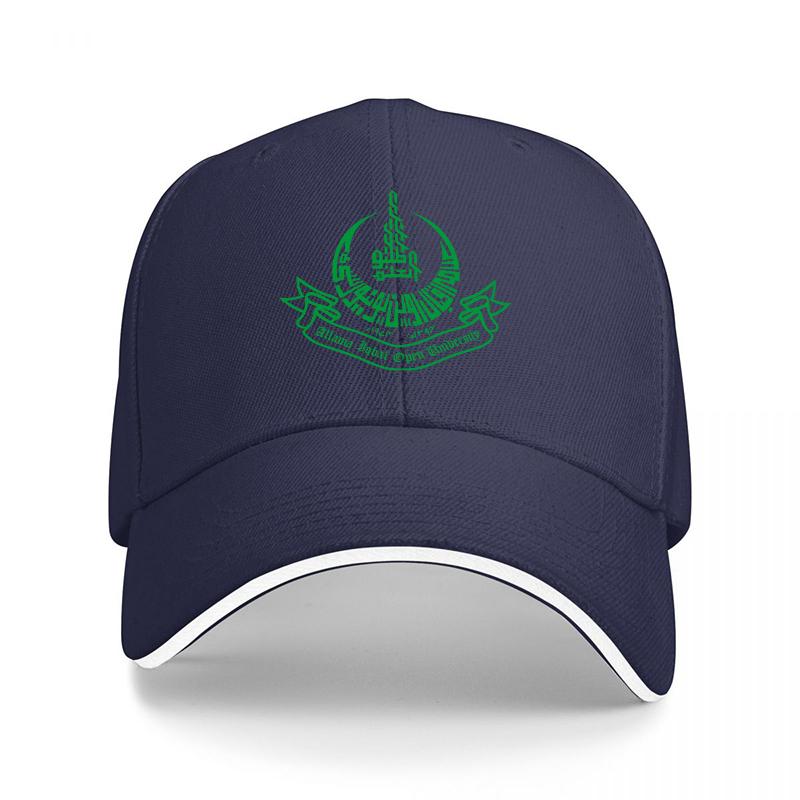 Grüne Kappe mit schwarzem Baseball-Design und weißem Rand für Freizeit und Outdoor-Aktivitäten