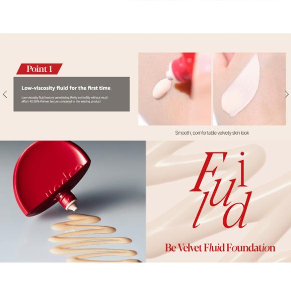 Espoir Be Velvet Fluid Foundation 30ml (4 Options)