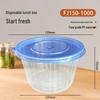 Disposable Round Takeaway Container with Blue Lid