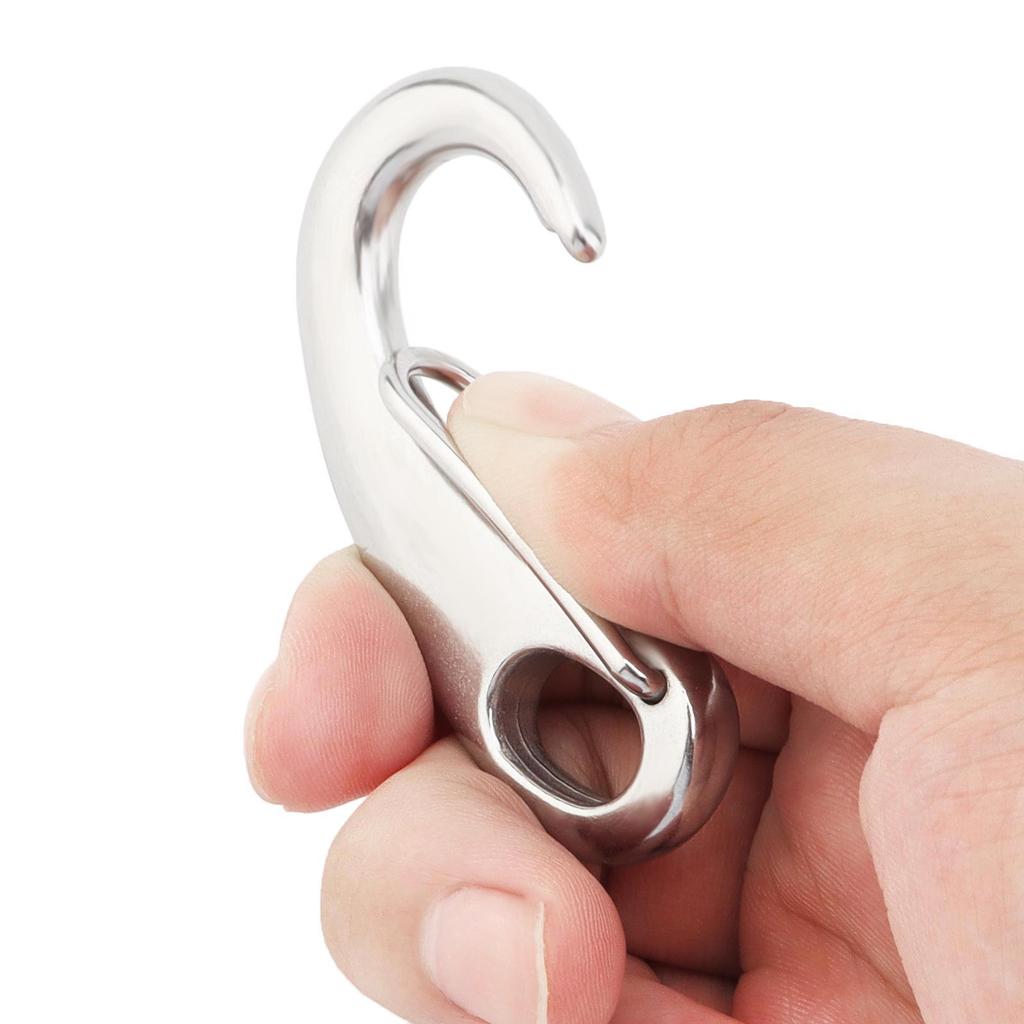 Heavy Duty Stainless Steel 304 Marine Grade Boat Fender Hooks  for Bucket / Camping / Hiking, 70mm Snap Hooks