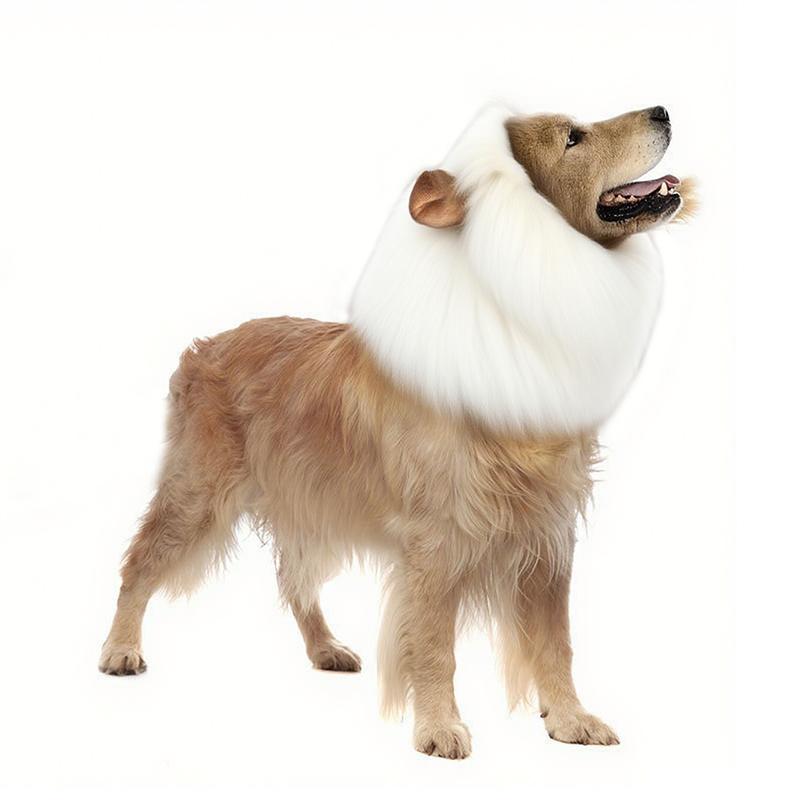1Pc Cute Pet Dog Cosplay Clothes Lion Mane for Dog Costumes Realistic Lion Wig for Medium To Large Dogs with Ear Pet Accessories