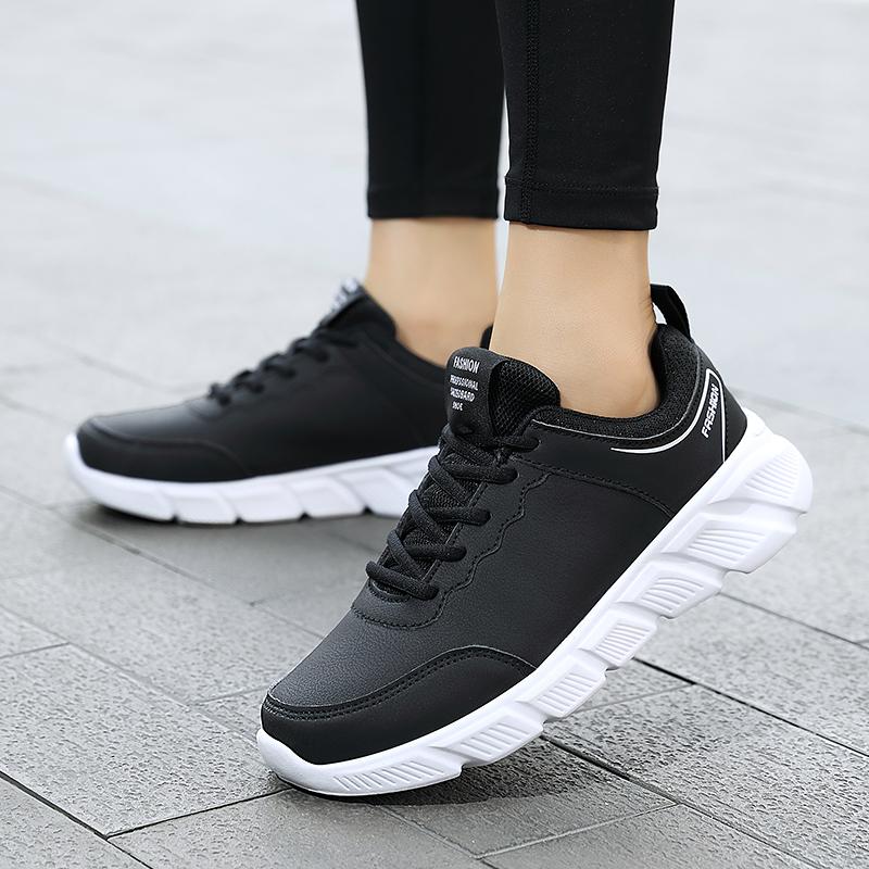 

Кроссовки унисекс из микрофибры, женские спортивные повседневные мужские кроссовки больших размеров 45 белый/чёрный