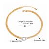 Yori 14K Gold Hollow Heart Flat Snake Chain Necklace Vintage Stainless Steel Elegance Jewelry Gift for Women