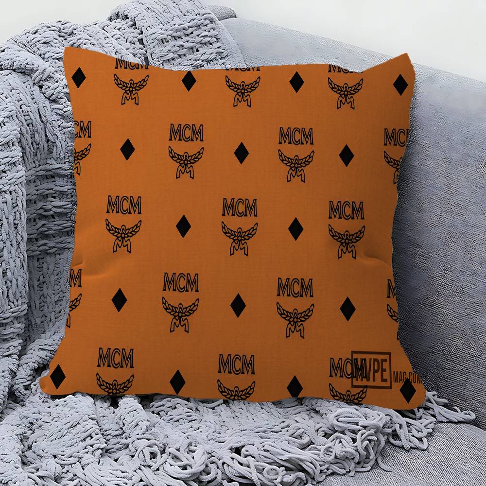 

Fashion M-MCM Logo Pillow Cover Design cushion Cover decor Holiday Decorati 50x50 cm