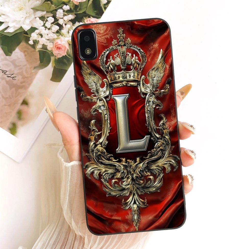 Casing For ZTE Blade L210 Cover Case Luxury Crown Fashion A-Z Letters 2D Flat Pattern Soft Bumper