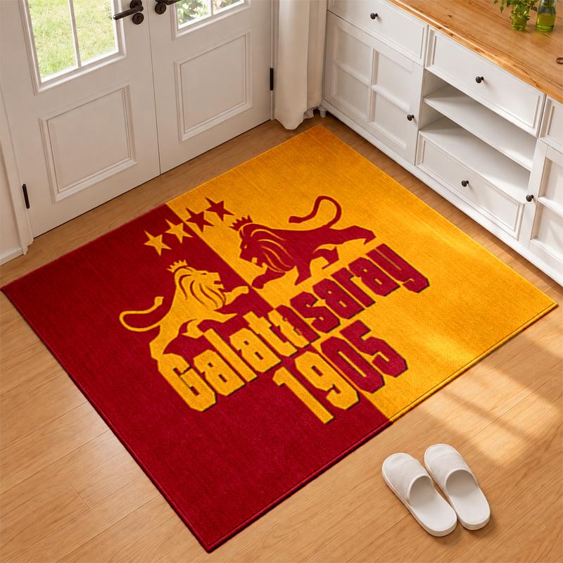Galatasaray Teppich Fußmatte für Wohnzimmer oder Schlafzimmer Schutzmatte unter Stuhl Bürodekoration Weihnachtsgeschenk Geburtstagsgeschenk