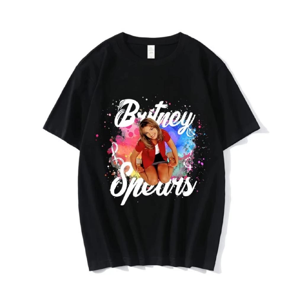 90s Singer Britney Spears Beautiful Photo Graphic Print T-shirt Fashion Hip Hop Oversized T Shirt Harajuku Short Sleeve T Shirts