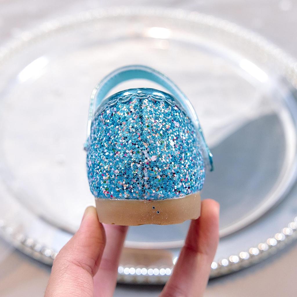 2025 Autumn Girls' Round Toe Rhinestone Princess Dance Shoes with Soft Sole