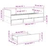 Daybed with Drawers without Mattress Grey Sonoma 75 x 190 cm