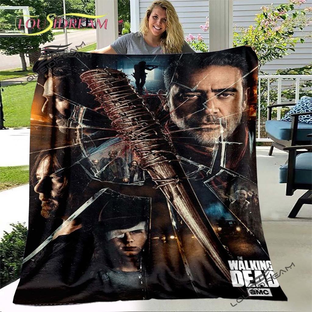 Daryl Dixon The Walking Dead Throws Blanket Horror TV Series Sofa Blanket for Adults and Children Bedroom Living Room Decoratio