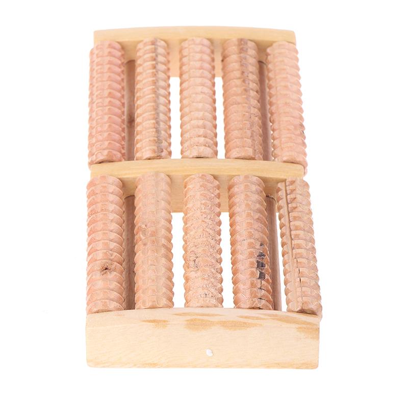 5Raw Wooden Roller Foot Massager Stress Relief Health Therapy Relax Massager