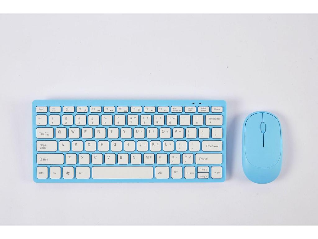 2.4G Wireless Mini Chocolate Keyboard & Mouse Set - 78 Silent Keys for Desktop & Notebook