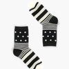 Abiruz Women's Dot Stripe Mixed Pattern Socks HM-24-WBT (2 Colors)