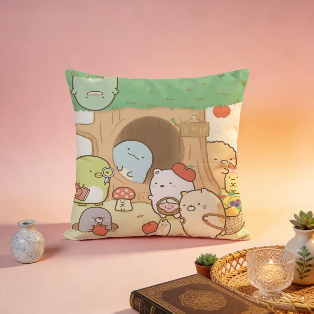 Fashion SSumikko Gurashiing Cushion Cover Premium SkinFriendly Pillow Case MultiPurpose for Home Office Travel