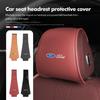 Leather Car Seat Headrest Protect Pad Pillow Cover Accessories For Fiesta Ranger Mondeo Escape Ecosport Fusion Explorer