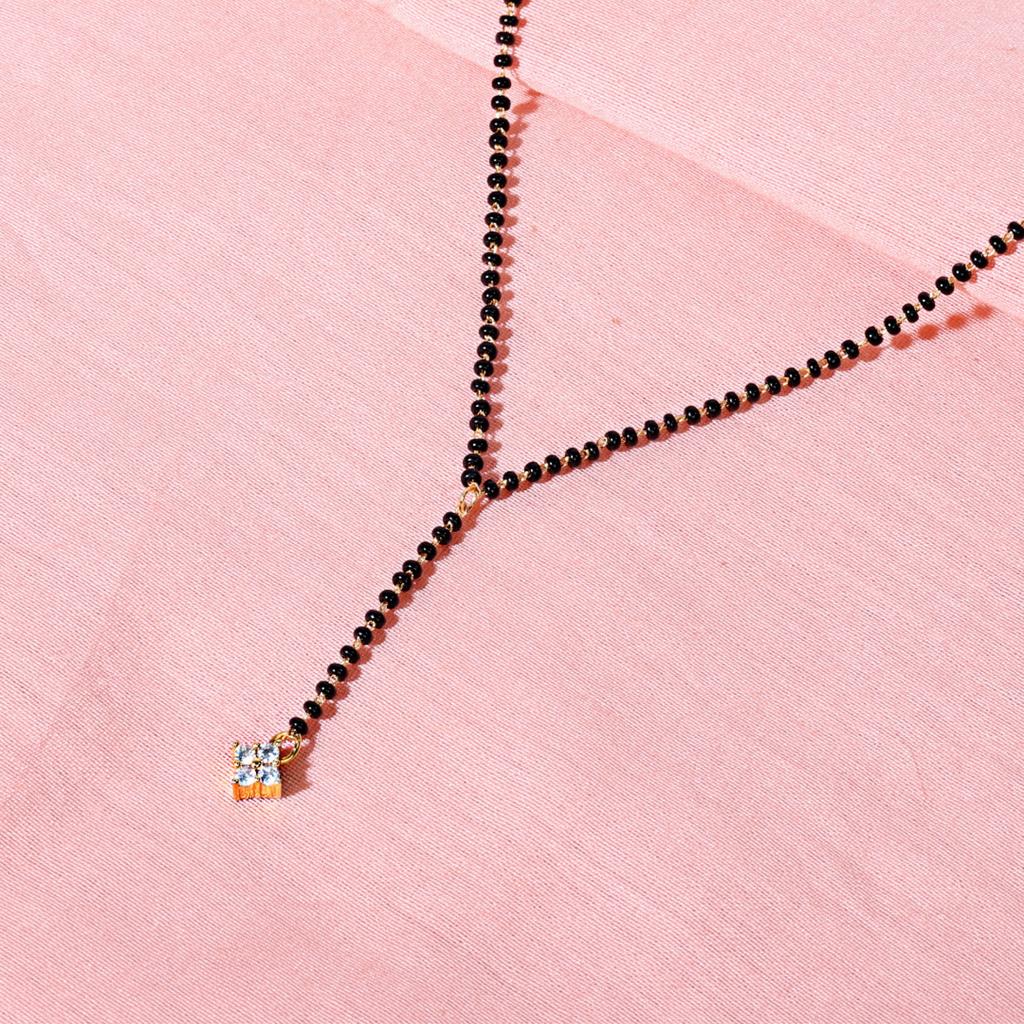 Abdesigns Diamond Mangalsutra, Gold Plated Indian Mangalsutra, Bollywood Actress Mangalsutra, Synthetic Lab Grown Diamond Mangalsutra