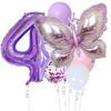 10pcs Purple Butterfly 40inch Number Balloon Set Large Colorful Butterfly Foil Ballon Baby Shower Birthday Party Christmas Decor