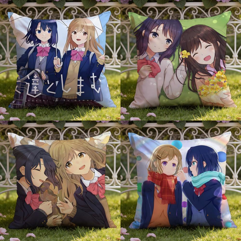 Anime A-Adachi and S-Shimamura Cushion Cover Home & Car Dual-Scene Pillow Cover: Reversible for Premium Comfort