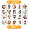 20Pcs Cartoon Animal Tattoo Stickers Cute Children Birthday Party Temporary Waterproof Funny Kawaii Tattoos Sticker Gift Toy