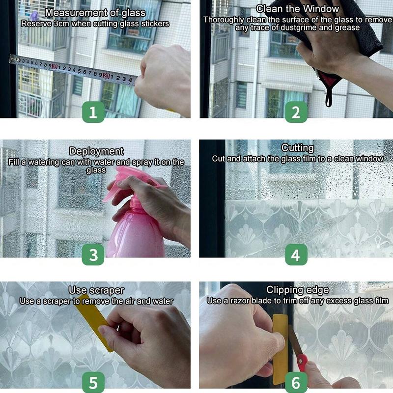 1 película de vidrio de PVC, pegatina de mosaico para ventana, decoración para el hogar, privacidad, estática, arcoíris