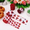 4 Rolls Wired Ribbons 5Yards/Roll Ladybird Ribbon Decorative Ribbon for Gift Wrapping Party Decorations Hair Bows