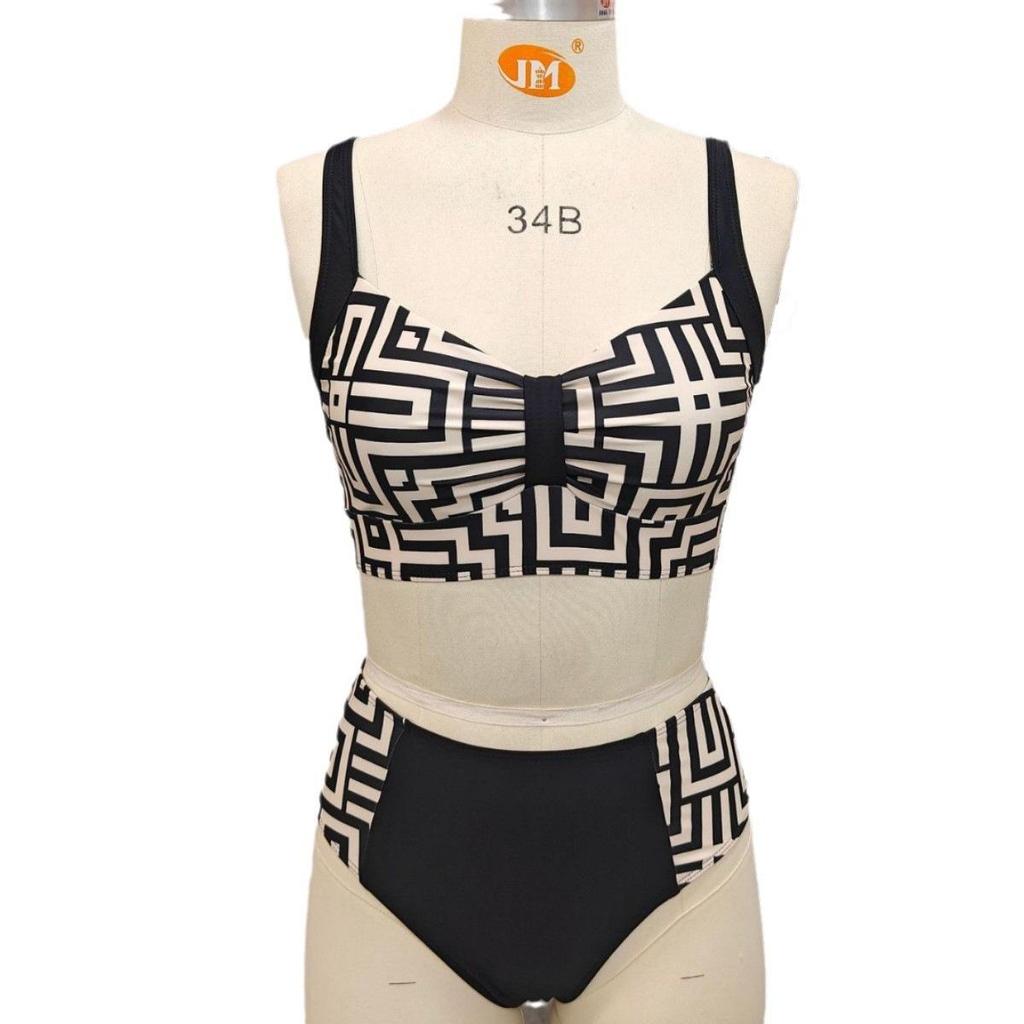 European & American Women's High-Waisted Split Bikini - New Style Cross-Border Beach Swimwear