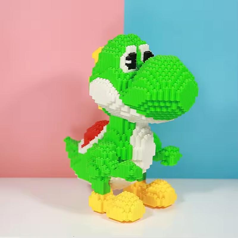 New Cartoon Mini Dinosaur Bearbrick Model Kids Toys DIY Assembled Small Building Block Micro Bricks Christmas Birthday Gift
