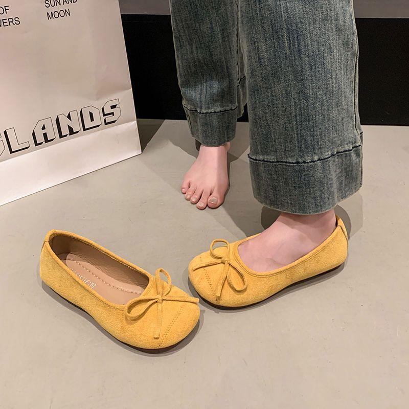 Ballerinas für Damen aus PU-Material mit weicher Sohle für den täglichen Gebrauch Frühling 2024