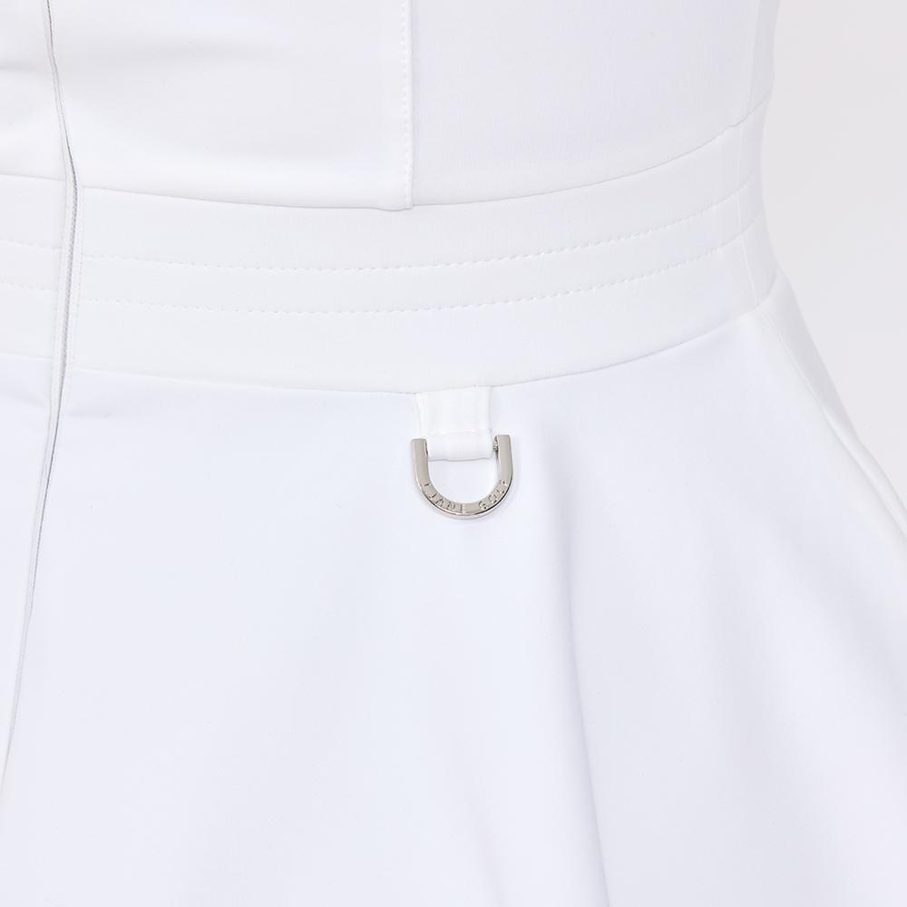 J Jane Classic Color Block Ribbon Flare Dress (White)