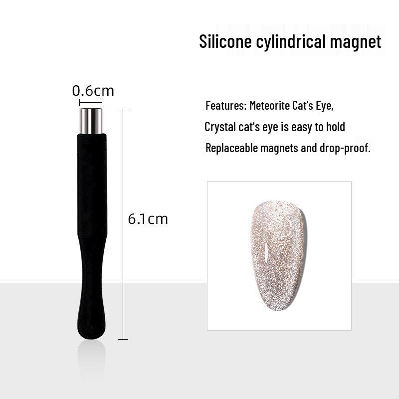 Multifunktionaler Katzenaugen-Nagelkunst-Magnet: Starker zylindrischer Magnet für ausgefallene Blitzeffekte.