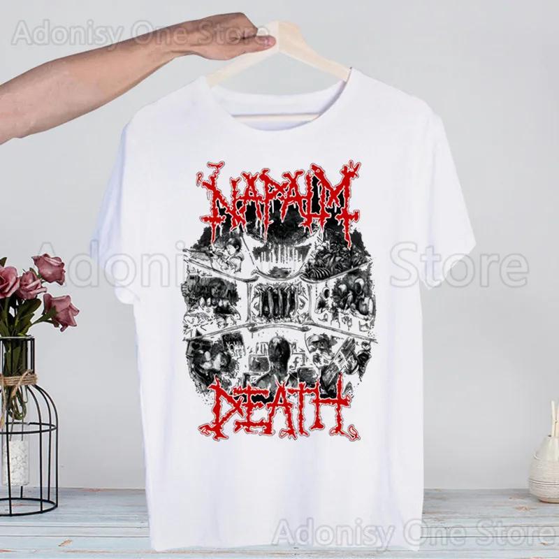 Napalm Death Trička Léto Pánské/Dámské Hip Hop Vtipný Potisk Tričko Streetwear trička Krátký Rukáv Topy