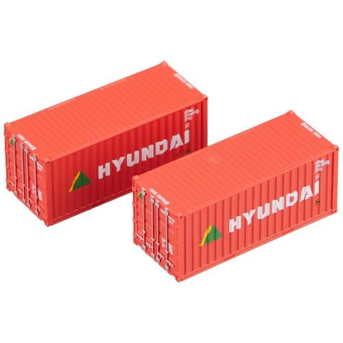 Rokuhan Z Gauge A108-3 HYUNDAI 20ft Sea Container (Pack of 2)