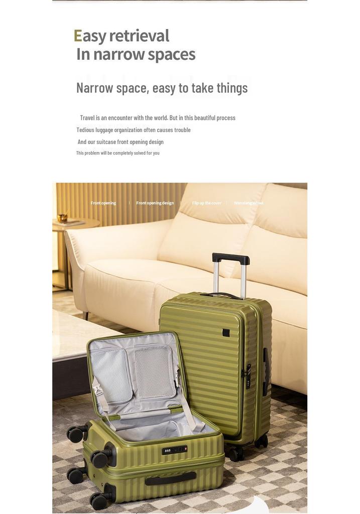 20-inch Expandable Carry-on Luggage with Side Opening and Lock - Men's Travel Set Option