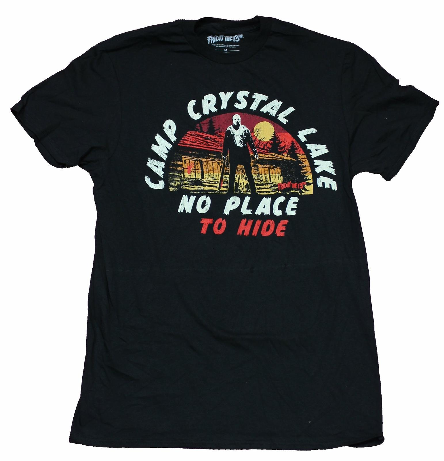 Friday the 13th Mens T-shirt Camp Crystal Lake No place to Hide S