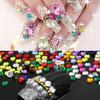 12 Colors Glitters 3mm Acrylic Nail Decoration Stickers DIY Tips Manicure Wheel