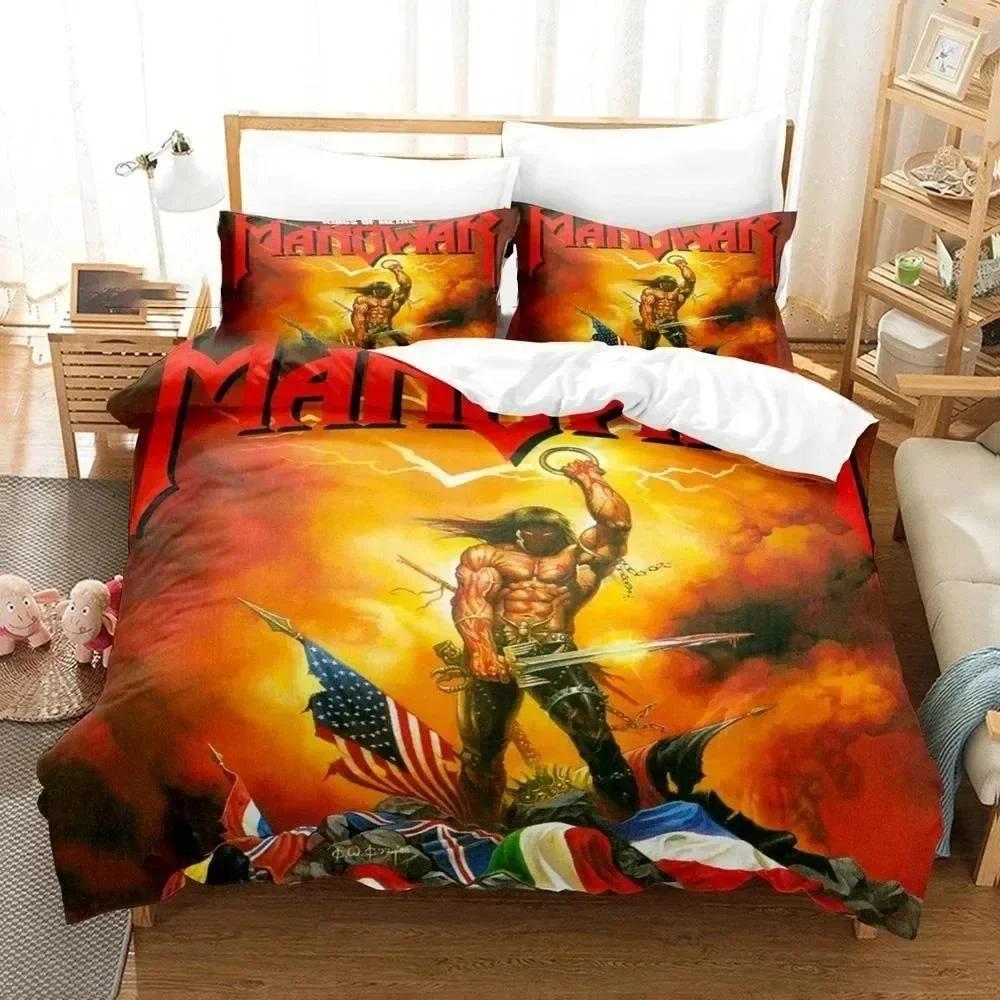 3D Printed Manowar 3D NEW Duvet Cover Pillowcase Bedding Set Adult Boy Girl Bedroom Decoration Children Single Double Large