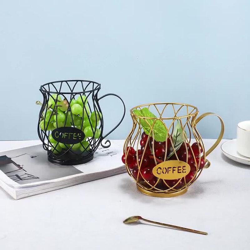 Nordic Geometric Wrought Iron Fruit & Snack Basket