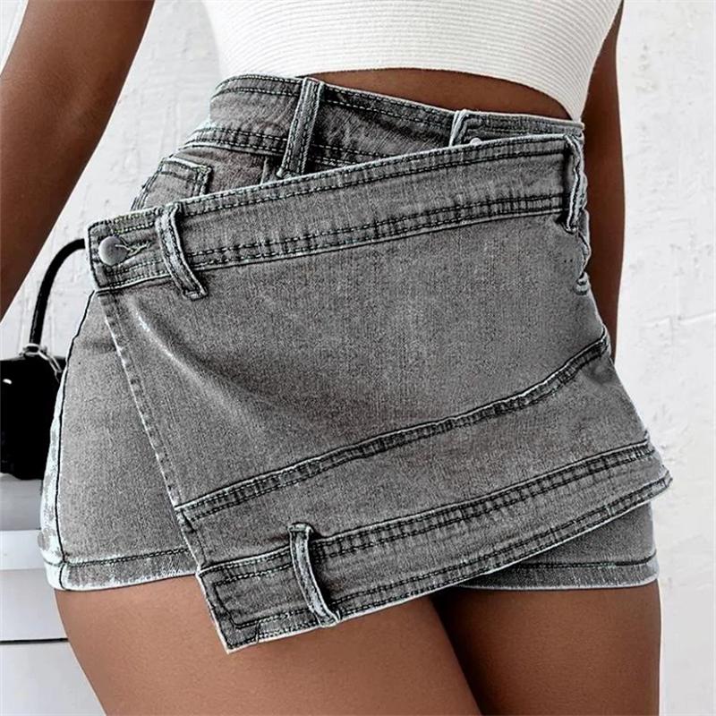 Y2k Denim Short For Girls All-Match Women's Shorts Zipper Fly High Waist Jean Shorts Fashion Elegant Daily Party Club Streetwear
