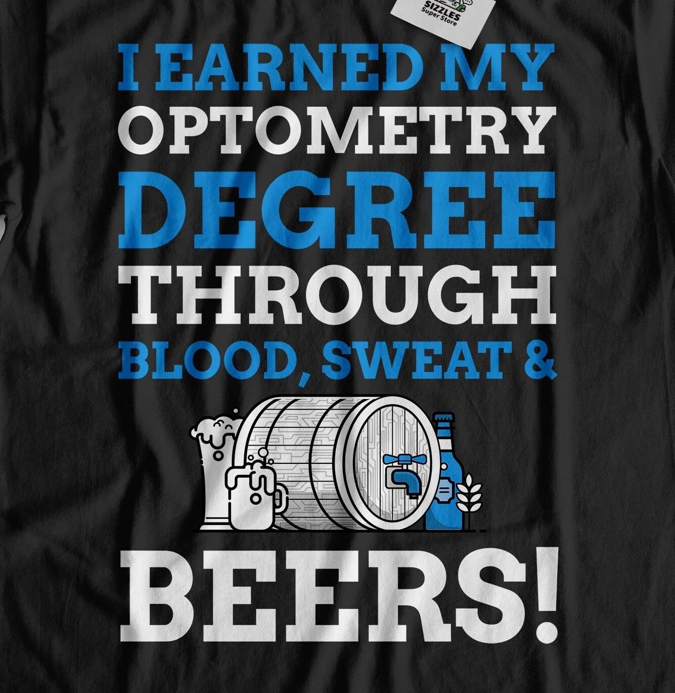 Unisex Funny Optometry Degree T-Shirt Optometrist Graduate Gifts 2XL